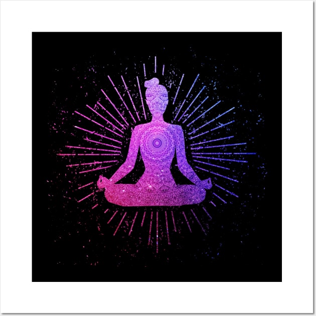 Yoga Meditation Pose Yoga Woman, Zen Mom Wall Art by dukito